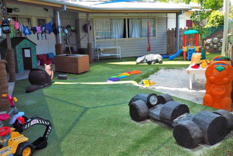 Outdoor toddler play area at Gympie child care